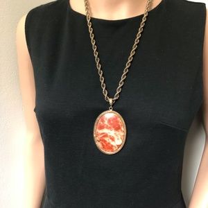 1970's Oversized Pendant Necklace